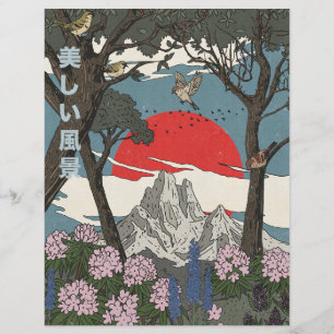 Beautiful Japanese Landscape Letterhead