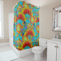 beautiful japanese pattern design shower curtain