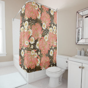 beautiful japanese pattern design shower curtain