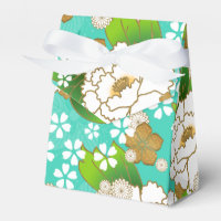 Beautiful Japanese peony print party favor box