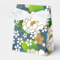 Beautiful Japanese peony print party favor box