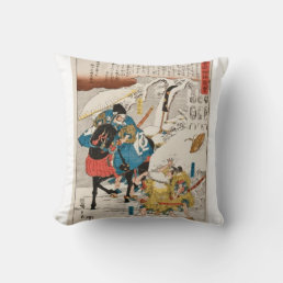 Beautiful Japanese Samurai Art  Throw Pillow