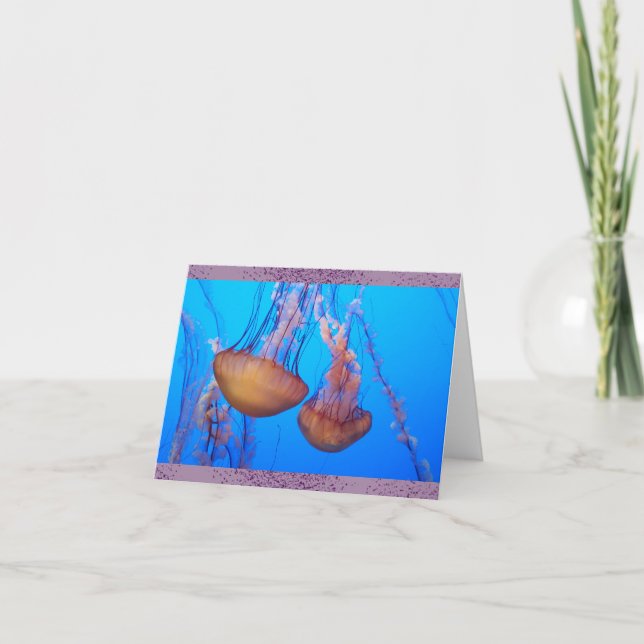 Beautiful Jellyfish Blank Note Card (Front)