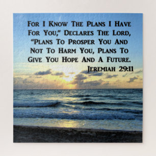 BEAUTIFUL JEREMIAH 29:11 BLUE SKIES JIGSAW PUZZLE