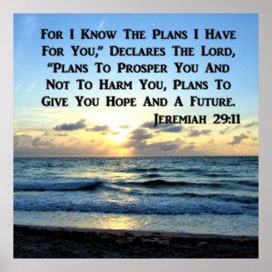 BEAUTIFUL JEREMIAH 29:11 BLUE SKIES POSTER
