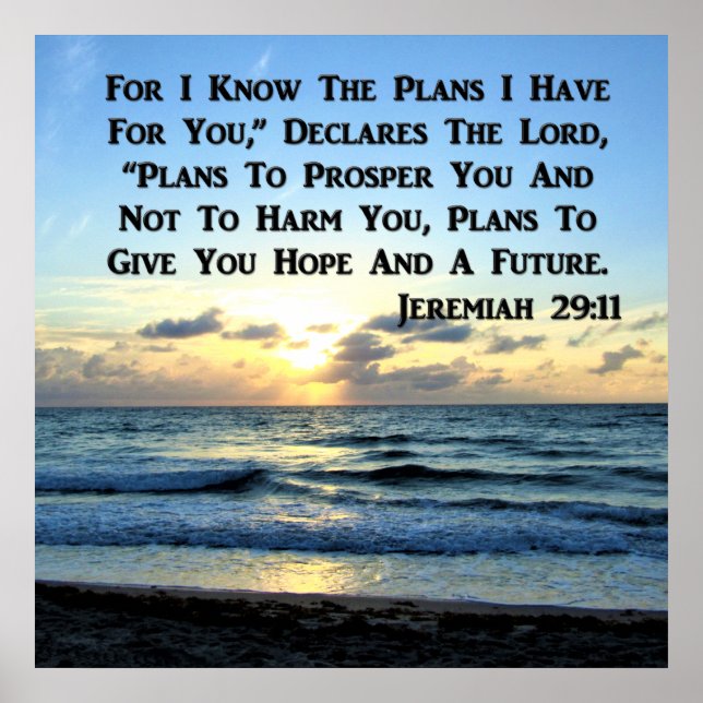 BEAUTIFUL JEREMIAH 29:11 BLUE SKIES POSTER (Front)