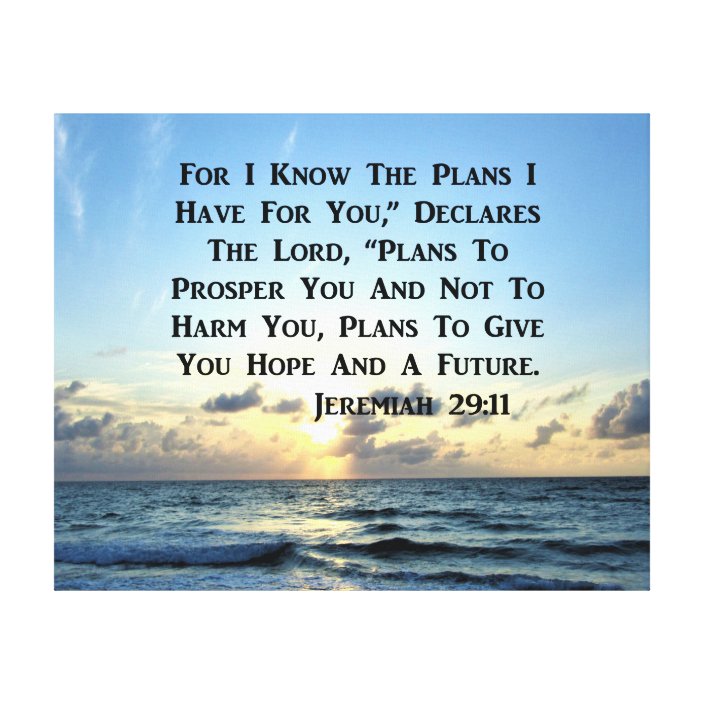 BEAUTIFUL JEREMIAH 2911 SCRIPTURE VERSE CANVAS PRINT