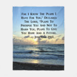 BEAUTIFUL JEREMIAH 29:11 SCRIPTURE VERSE FLEECE BLANKET