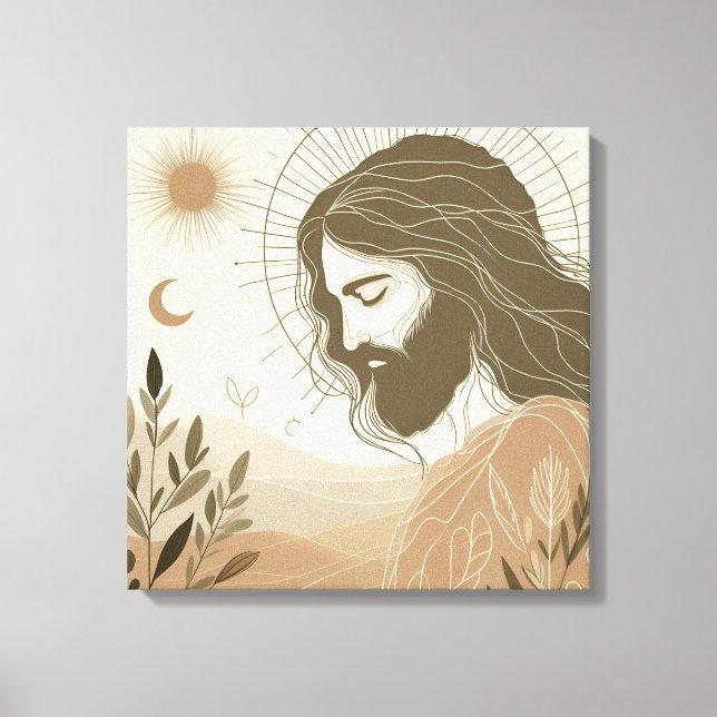Beautiful Jesus Canvas Wall Art  (Front)