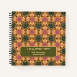 Beautiful Jewel Toned Custom Name Saying Star Notebook