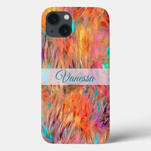 Beautiful Jewel Tones Seamless Pattern Name Case-M Case-Mate iPhone Case (Back)
