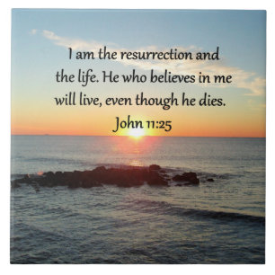 BEAUTIFUL JOHN 11:25 SUNRISE PHOTO TILE
