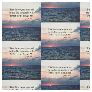 BEAUTIFUL JOHN 14:6 PHOTO DESIGN FABRIC