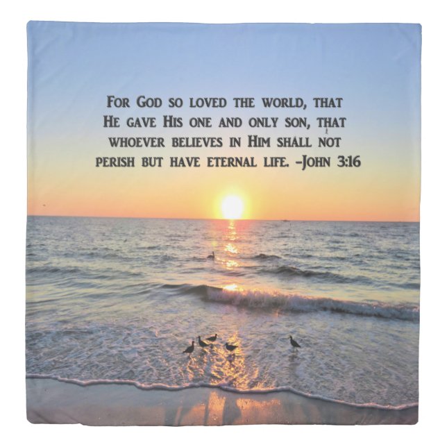 BEAUTIFUL JOHN 3:16 SUNRISE DUVET COVER (Front)
