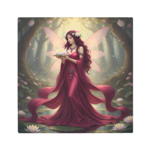 Beautiful July Ruby Fairy Metal Print