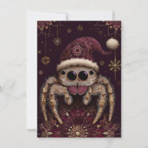 Beautiful Jumping Spider Christmas Cards