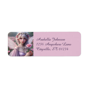 Beautiful June Fairy in Roses Label