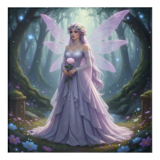 Beautiful June Pearl Fairy Acrylic Print (Front)