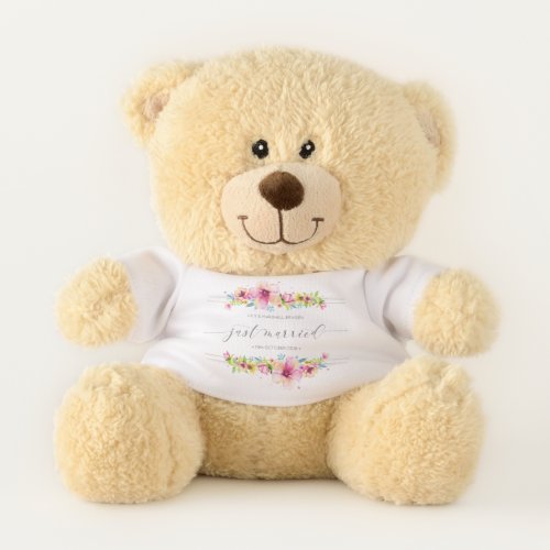 Beautiful Just Married Wedding  Teddy Bear