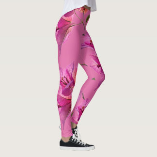 Beautiful Kagoj Phool Paper Flower Botanical Flora Leggings