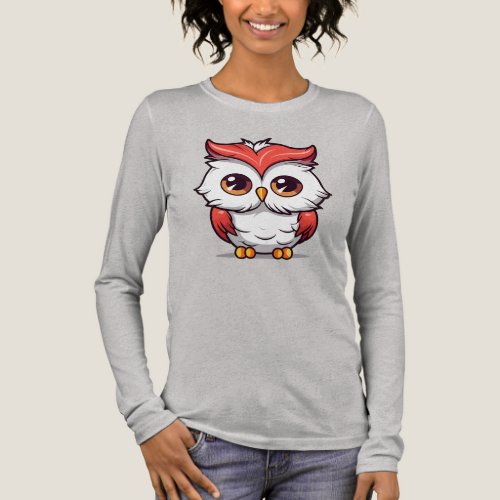 Beautiful Kawaii Style Owl Cartoon-77038 Hoodie Tri-Blend Shirt