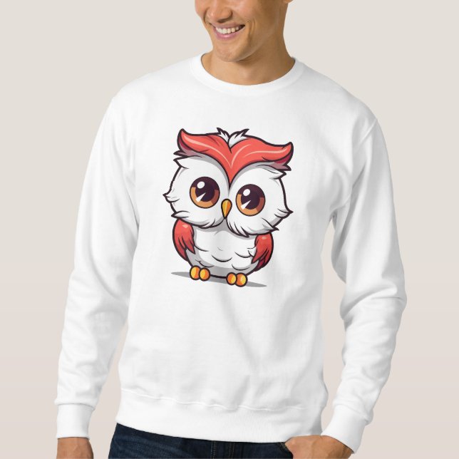 Beautiful Kawaii Style Owl Cartoon-77038 Sweatshirt (Front)