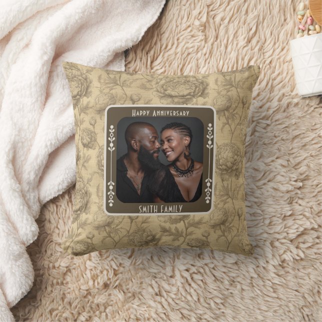 Beautiful Keepsake 50Th Wedding Anniversary  Throw Pillow (Blanket)