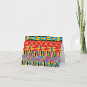 Beautiful Kente Cloth Inspired Kwanzaa Wishes Holiday Card
