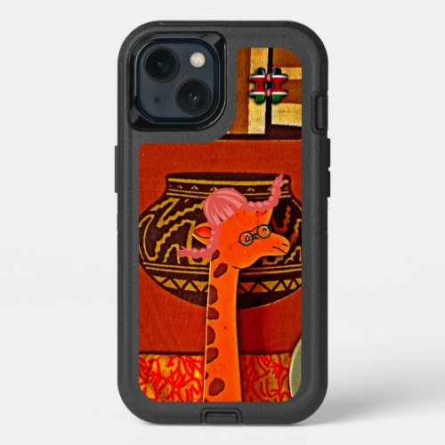 Beautiful Kenya 3D Flag Text Baby Funny Giraffe  iPhone 13 Case