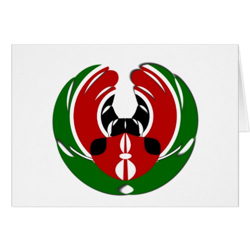 Beautiful Kenya Black Red Green Color Design Flag