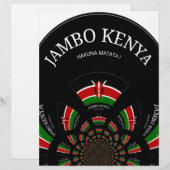 Beautiful Kenya Black Red Green Color Design Flag (Front/Back)