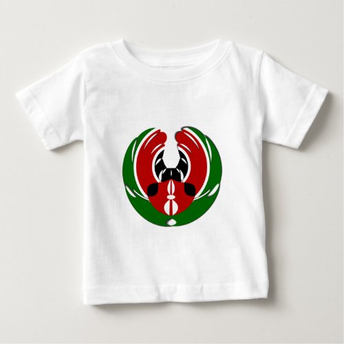 Beautiful Kenya Black Red Green Color Design Flag Baby T_Shirt