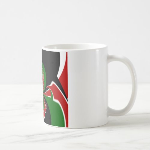 Beautiful Kenya Black Red Green Color Design Flag Coffee Mug