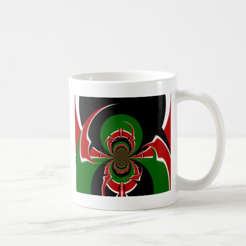 Beautiful Kenya Black Red Green Color Design Flag Coffee Mug