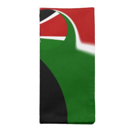 Beautiful Kenya Black Red Green Color Design Flag Napkin