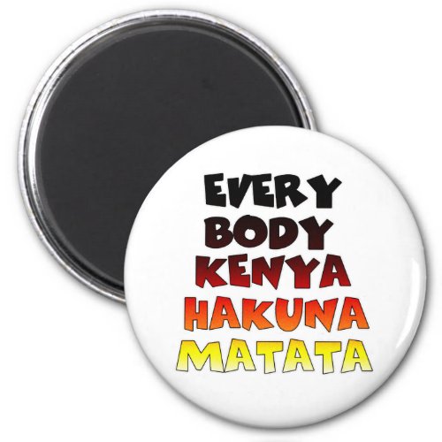 Beautiful Kenya Colorful Amazing Text Quote Design Magnet