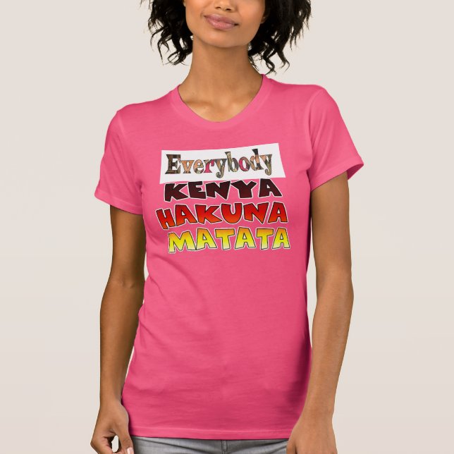 Beautiful Kenya Colorful Amazing Text Quote Design T-Shirt (Front)