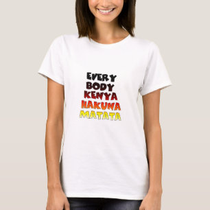 Beautiful Kenya Colorful Amazing Text Quote Design T-Shirt