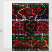 Beautiful Kenya Contemporary National Edgy Flag (Front/Back)