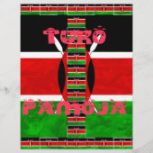Beautiful Kenya Flag Tuko Pamoja Inspirational   (Front)