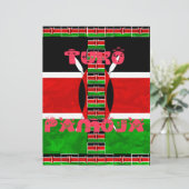 Beautiful Kenya Flag Tuko Pamoja Inspirational   (Standing Front)
