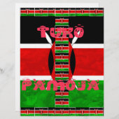 Beautiful Kenya Flag Tuko Pamoja Inspirational   (Front/Back)