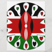 Beautiful Kenya Lovely Hearts Amazing Pattern Art (Front)