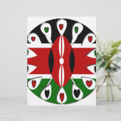 Beautiful Kenya  Lovely Hearts Amazing Pattern Art (Standing Front)