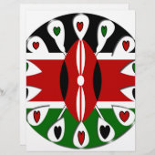 Beautiful Kenya  Lovely Hearts Amazing Pattern Art (Front/Back)