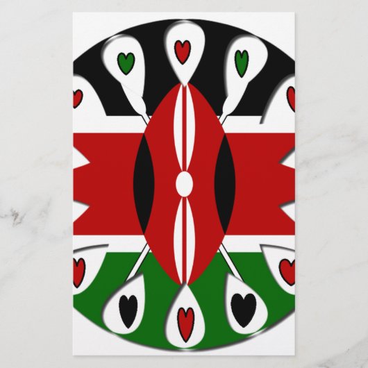 Beautiful Kenya  Lovely Hearts Amazing Pattern Art (Front)