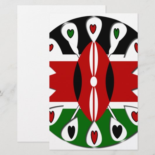 Beautiful Kenya Lovely Hearts Amazing Pattern Art (Front/Back)