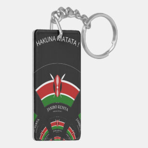 Beautiful Kenya Tapestry: Kenyan Flag Butterfly Keychain