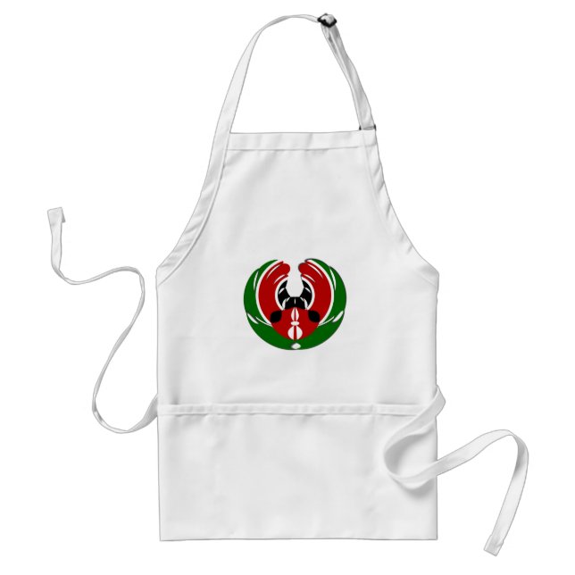 Beautiful Kenya Tapestry: Kenyan Flag Butterfly Mo Adult Apron (Front)