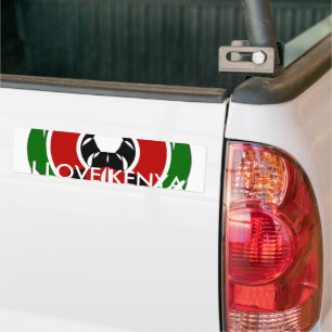 Beautiful Kenya Tapestry: Kenyan Flag Butterfly Mo Bumper Sticker